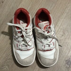 New Balance Kids' Red and White Sneakers